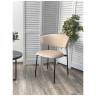 ЛЕОНАРДО стул на металлическом каркасе с обивкой тканью велюр, цвет бежевый (H-06)
