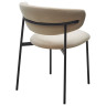 ЛЕОНАРДО стул на металлическом каркасе с обивкой тканью велюр, цвет бежевый (H-06)