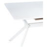 Ламинированные столы DT-651-B Стол обеденный раскладной La Escala БЕЛЫЙ 120/160*80 см, столешница МДФ, основание металл