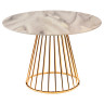 Керамические столы LIVERPOOL 100 LIVERPOOL Стол диам.100см, орех с золотистыми ножками