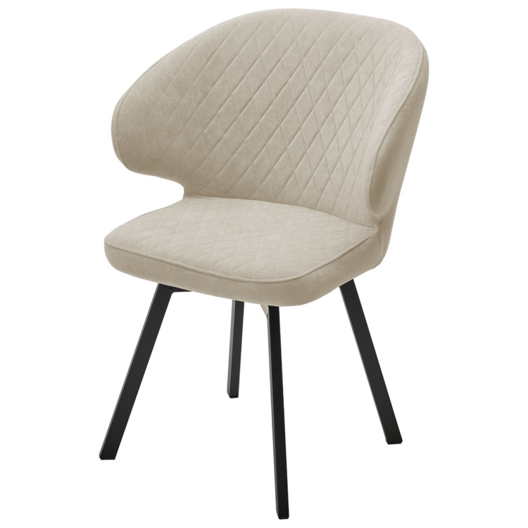 Стулья Стул ХИЛТОН 360 град., цвет B03 Бежевый, велюр / черный каркас М-City