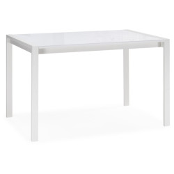 Линдисфарн 120(170)х80х75 белый кристалл / белый кухонный стол
