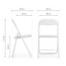 Стулья на металлокаркасе Fold 1 складной white / white