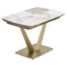 ALATRI 120 стол с керамической столешницей GLOSS LUXURY PANDORA SOLID CERAMIC / шампань, ®DISAUR