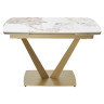 ALATRI 120 стол с керамической столешницей GLOSS LUXURY PANDORA SOLID CERAMIC / шампань, ®DISAUR