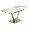 ALATRI 120 стол с керамической столешницей GLOSS LUXURY PANDORA SOLID CERAMIC / шампань, ®DISAUR