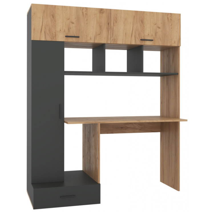 Компьютерные столы Бишоп 1 дуб крафт золотой  / антрацит