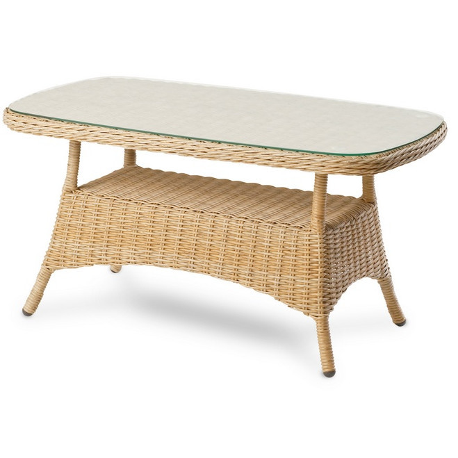 Обеденные столы для дачи Плетеный кофейный стол OLIVIA