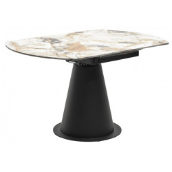 поворотный Teramo 135 gloss grand jade solid ceramic / бронзовый Стол обеденный
