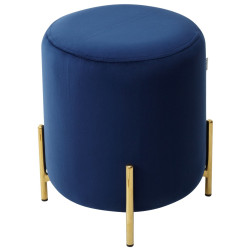 Пуф для гостиной RICE BLUVEL-86 NAVY BLUE / GOLD М-City