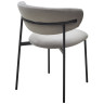 ЛЕОНАРДО стул на металлическом каркасе с обивкой тканью велюр, цвет серый (H-09)
