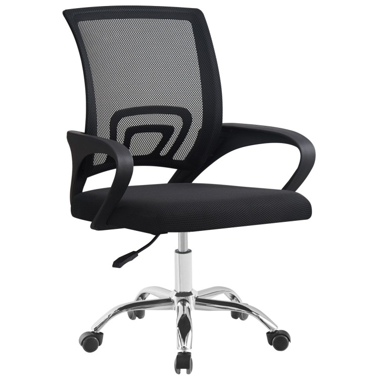 Офисные кресла DC453 Кресло офисное сетка/сиденье ЧЕРНЫЕ, крестовина ХРОМ, газлфт хром