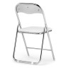 Стулья на металлокаркасе Fold 1 складной white / chrome