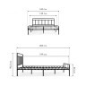 Кровать металлическая двуспальная РЕЙК 160х200 черная