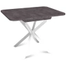 Обеденные столы Стол Твист раздвижной (100+30) камень темный / опоры белые