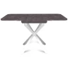 Обеденные столы Стол Твист раздвижной (100+30) камень темный / опоры белые