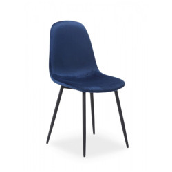 Стул кухонный Signal FOX Velvet (темно-синий/черный мат)