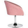 DOBRIN EDISON дизайнерское кресло с регулировкой по высоте с обивкой тканью велюр, цвет розовый