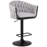 Полубарные стулья Стул барный DOBRIN LEON, серая ткань (LAR 275-17)