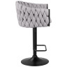 Полубарные стулья Стул барный DOBRIN LEON, серая ткань (LAR 275-17)