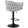 Полубарные стулья Стул барный DOBRIN LEON, серая ткань (LAR 275-17)