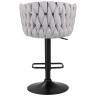 Полубарные стулья Стул барный DOBRIN LEON, серая ткань (LAR 275-17)