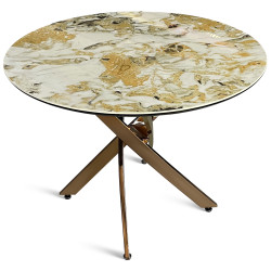 Керамические столы со столешницей круглой формы. ОЛАВ 100 керамический обеденный стол