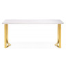 Керамические столы Селена 1 180х90х77 белый мрамор / золото