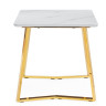 Керамические столы Селена 1 180х90х77 белый мрамор / золото