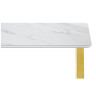 Керамические столы Селена 1 180х90х77 белый мрамор / золото