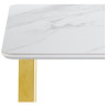 Керамические столы Селена 1 180х90х77 белый мрамор / золото