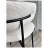 ЛЕОНАРДО стул на металлическом каркасе с обивкой тканью букле, цвет белый (Soul 000)