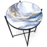 Стеклянные столики SHT-CT8-3 млечный путь / черный муар