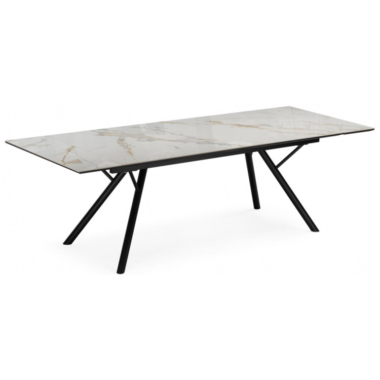 Керамические столы Либерти 180x90 золото / черный кварц / черный