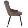 Стулья для гостиной DC444 Стул мягкий, КОФФЕЙНЫЙ#MJ 420-07 велюр, каркас металл черный
