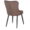 Стулья для гостиной DC444 Стул мягкий, КОФФЕЙНЫЙ#MJ 420-07 велюр, каркас металл черный
