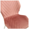 Стулья DC828 Стул мягкий, ПЫЛЬНО-РОЗОВЫЙ#G62-23 велюр, каркас металл белый КРУГЛЫЙ