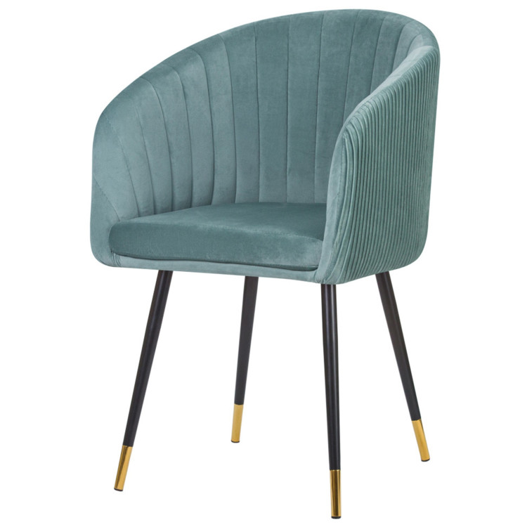 Стул обеденный с подлокотниками DOBRIN MARY, мятный велюр (1922-8)