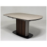 Керамические столы Стол ДАГФИН (DAGFINN) 160 цвет TL-109 боковая система раскладки, исп. керамика / КОФЕ/ ОРЕХ, ®DISAUR