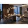 Керамические столы Стол ДАГФИН (DAGFINN) 160 цвет TL-109 боковая система раскладки, исп. керамика / КОФЕ/ ОРЕХ, ®DISAUR