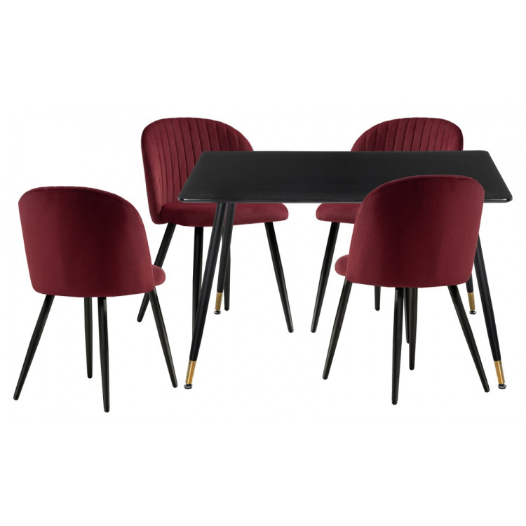 Обеденные группы Cельда black / wine red