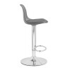 Полубарный стул Soft gray / chrome