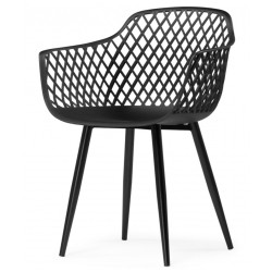 Стул-кресло RIKON черный с подлокотниками