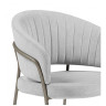 ЛЕО стул-кресло с обивкой тканью велюр, цвет серый (brendy monsoon 22)