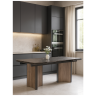 Керамические столы Саливан 180x90 nero marquina / дуб бомонд лофт