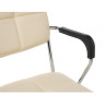 Металлический офисный стул Iso Lux чёрный с подлокотниками