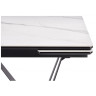 Игровые столы Марвин 160(220)х90х76 белый мрамор / черный