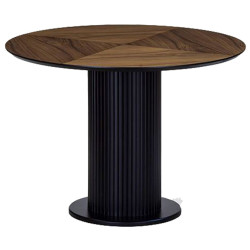 Пластиковые столы со столешницей круглой формы. BLOOM 105 обеденный стол с пластиковой столешницей