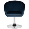 DOBRIN EDISON дизайнерское кресло с регулировкой по высоте с обивкой тканью велюр, цвет синий