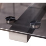 GRANT.GL раздвижной обеденный стол со стеклянной столешницей, max длина 240 см